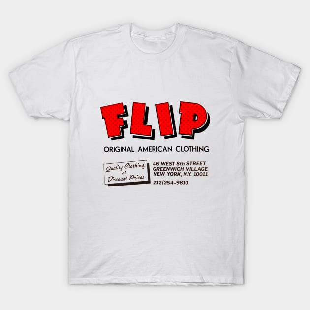 FLIP American Clothing NYC 80s T-Shirt by Pop Fan Shop